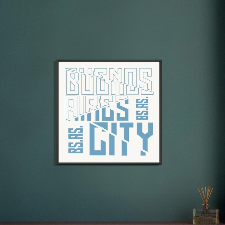 BUENOS AIRES CITY Poster framed in metal