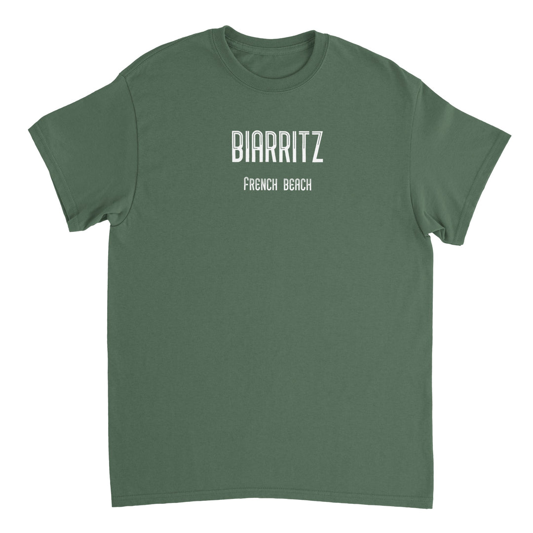 BIARRITZ Unisex Thick Crew Neck T-shirt