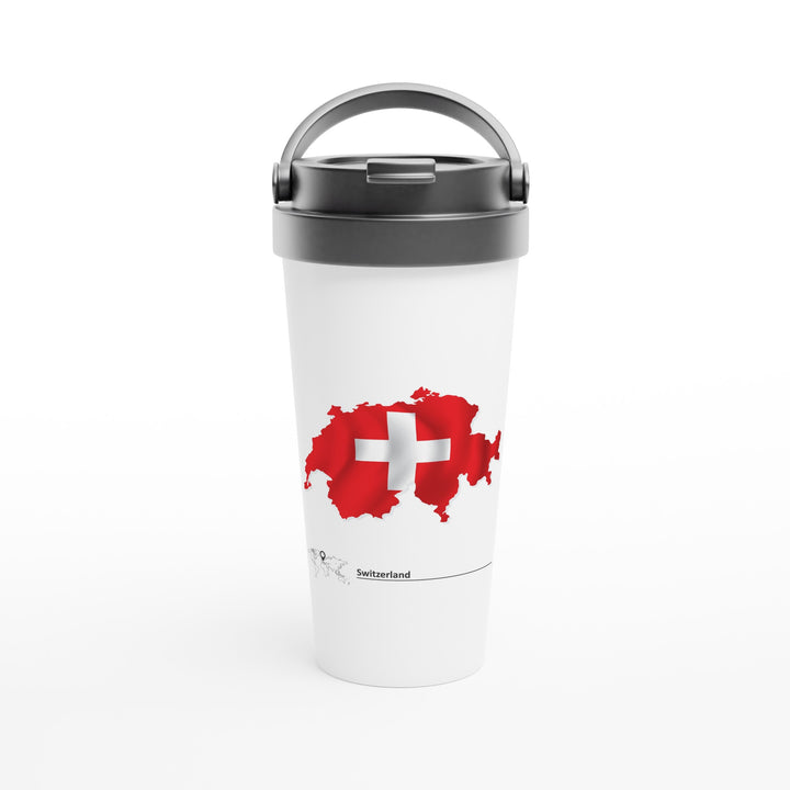 White Stainless Steel Travel Mug SWISS