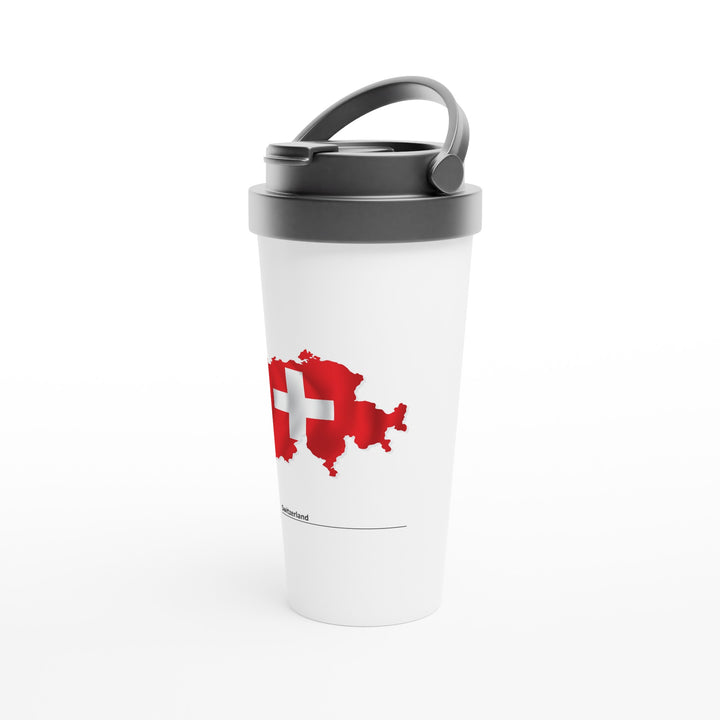 White Stainless Steel Travel Mug SWISS